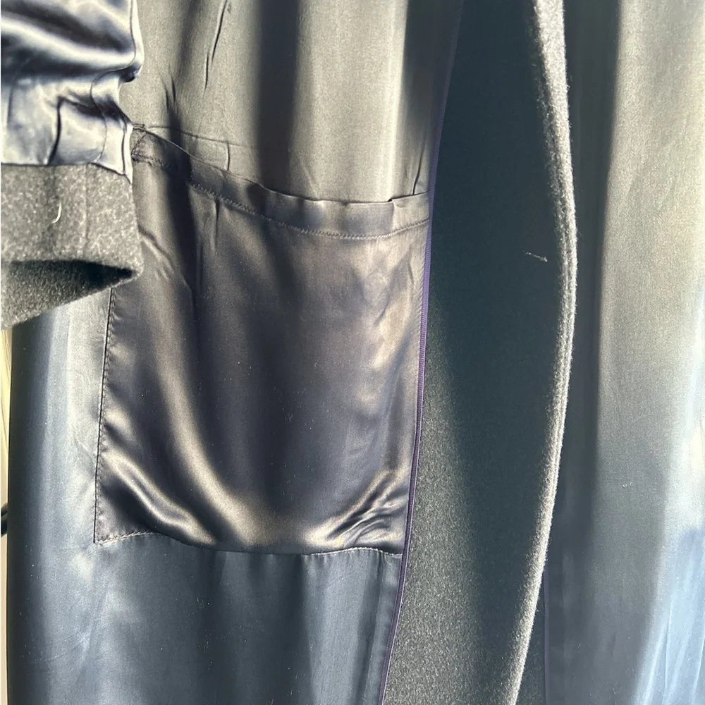 Grant Thomas Lord & Taylor Men's Dark Gray Wool Cashmere Overcoat Size 46L